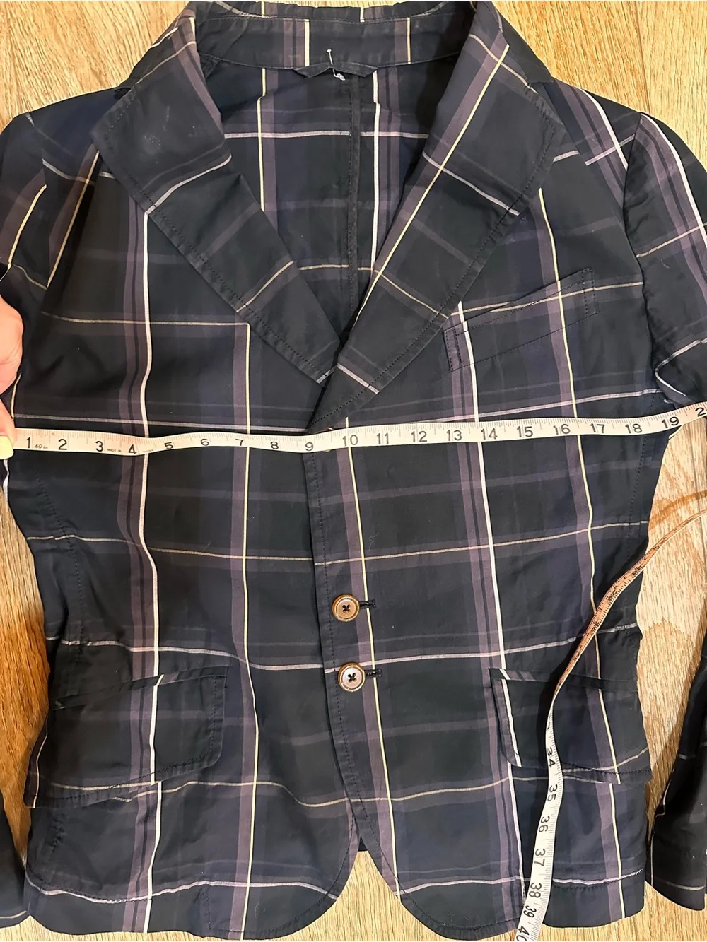 Vintage Men’s Vivienne Westwood Plaid Blazer Suit Jacket Size IT 46 US 36 Navy - Picture 7 of 10